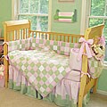 Patchwork Pink and Sage 4-piece Bedding Set