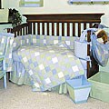Patchwork Blue and Sage 4-piece Bedding Set