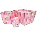 Paisley Park Stripe 3-piece Fabric Storage Bin Set