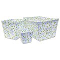 Caterpillar 3-piece Fabric Storage Bin Set