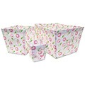 Tulip Printed 3-piece Fabric Storage Bin Set
