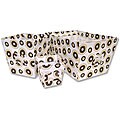 Trend Lab Hot Cocoa Dot 3-piece Fabric Storage Bin Set