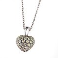 Chopard 18k White Gold Peridot Heart Necklace