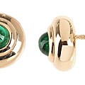 Chopard Happy Sport 18k Gold Emerald Earrings