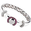 Chopard 18k Gold 8 1/4ct TDW Diamond Ruby Bangle
