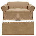 Brushed Walnut Loveseat Slipcover