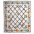 Lattice Rose Throw Blanket