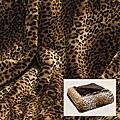 Leopard Print Faux Fur Throw