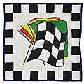 Racecar Flags Toss Pillow