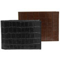 Perry Ellis Men's Croc Print Italian Leather Wallet