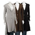 Belldini Women's 3-button Sweater Coat Duster