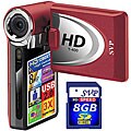 SVP T400 Red T400-R-8GB HD Camcorder and 8 GB Card