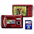 SVP 8061 Red 8MP Digital Camera with 8GB Card