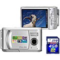 SVP 8061 Silver Compact 8MP Digital Camera with 4GB Card