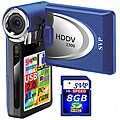 SVP HDDV2300 5MP Blue Digital Camcorder with 8GB Card