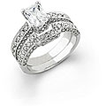 18k Gold 2 1/10ct TDW GIA Diamond Bridal Rings Set (E-G, VS1-SI1)