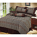Arcadia 7-piece Chocolate Brown Bedding Ensemble