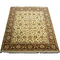 Indo Mahal Ivory/ Brown Rug (8' x 10')