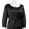 Jones New York Women's Black Satin 2-piece Skirt Suit