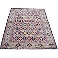 Persian Kashan Navy/ Light Green Rug (8'7 x 11'7)
