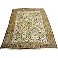 Persian Tabriz Ivory/ Gold Rug (9'7 x 13')