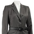 Nine West Women's Black Belted 2-piece Skirt Suit