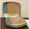 Sango Gold Dust Green Square Salad Plates (Set of 4)