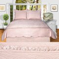 Diana Ice Pink Cotton 3-piece Quilt Set