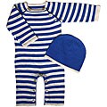 Tadpoles 2-piece Romper Set in Navy Stripe