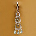 Tummytoy's Navel Ring Silver Blue Horseshoe