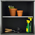Steel Grey Two-shelf Open Wall Cabinet