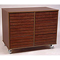 'Pure' Louvered Brown Castle Drawer Cart