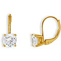 14k Gold Overlay CZ Basket Set Earrings