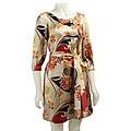 OC by Oleg Cassini Women's Silk Print Tunic Dress