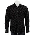 Vintage Red Men's Allover Flocked Shirt