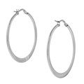 Stainless Steel 40-mm Flat Hoop Earrings