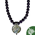 Faceted Amethyst Roman Glass Necklace (Israel)
