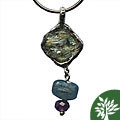 Kyanite and Amethyst Roman Glass Neclace (Israel)