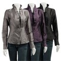 Tracy M Women's Ruffled Silk Shirt