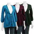 Tracy M Women's Rope Trim One-button Cardigan
