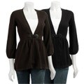 Tracy M Women's Toggle Puff Sleeves Cardigan