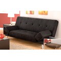 Adjustable Arm Microfiber Futon Sofa Bed