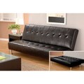 Classic Leatherette Futon Sofa Bed