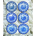 Spode Blue Room 6-piece Zoological Plates