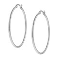Stainless Steel 45-mm Round Hoop Earrings