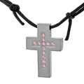 Stainless Steel CZ Inlay Cross Necklace