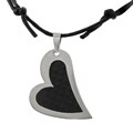 Stainless Steel Heart Inlay Necklace