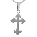 Stainless Steel Antique-like Cross Necklace