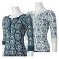 Starling Women's Waffle Knit 6-button Shirt