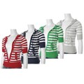 Derek Heart Junior's Striped Open-front Hoodie